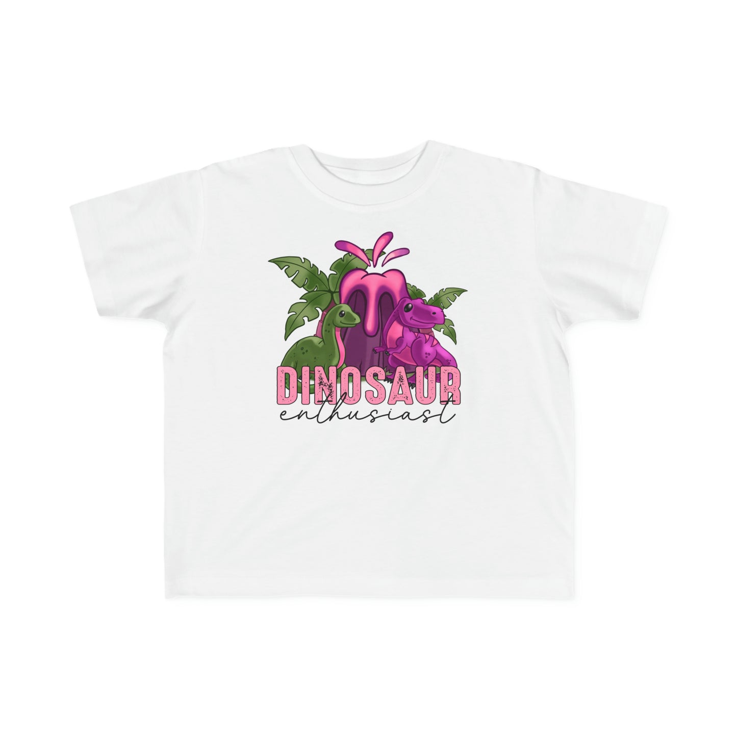 Toddler's Pink Dinosaur Enthusiast Tee