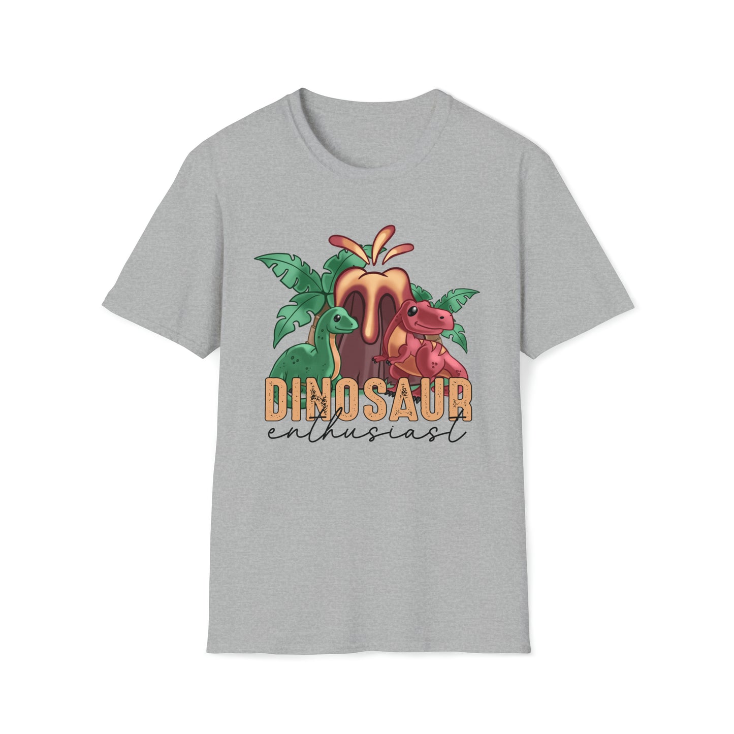 Red Dinosaur Enthusiast T-Shirt