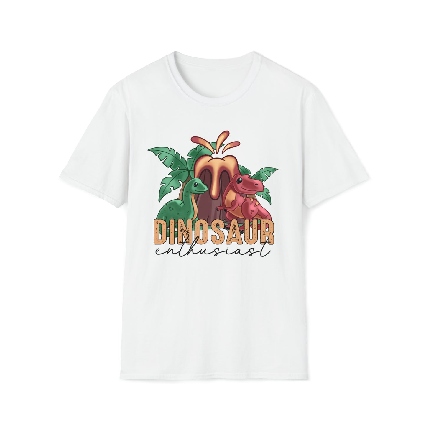 Red Dinosaur Enthusiast T-Shirt