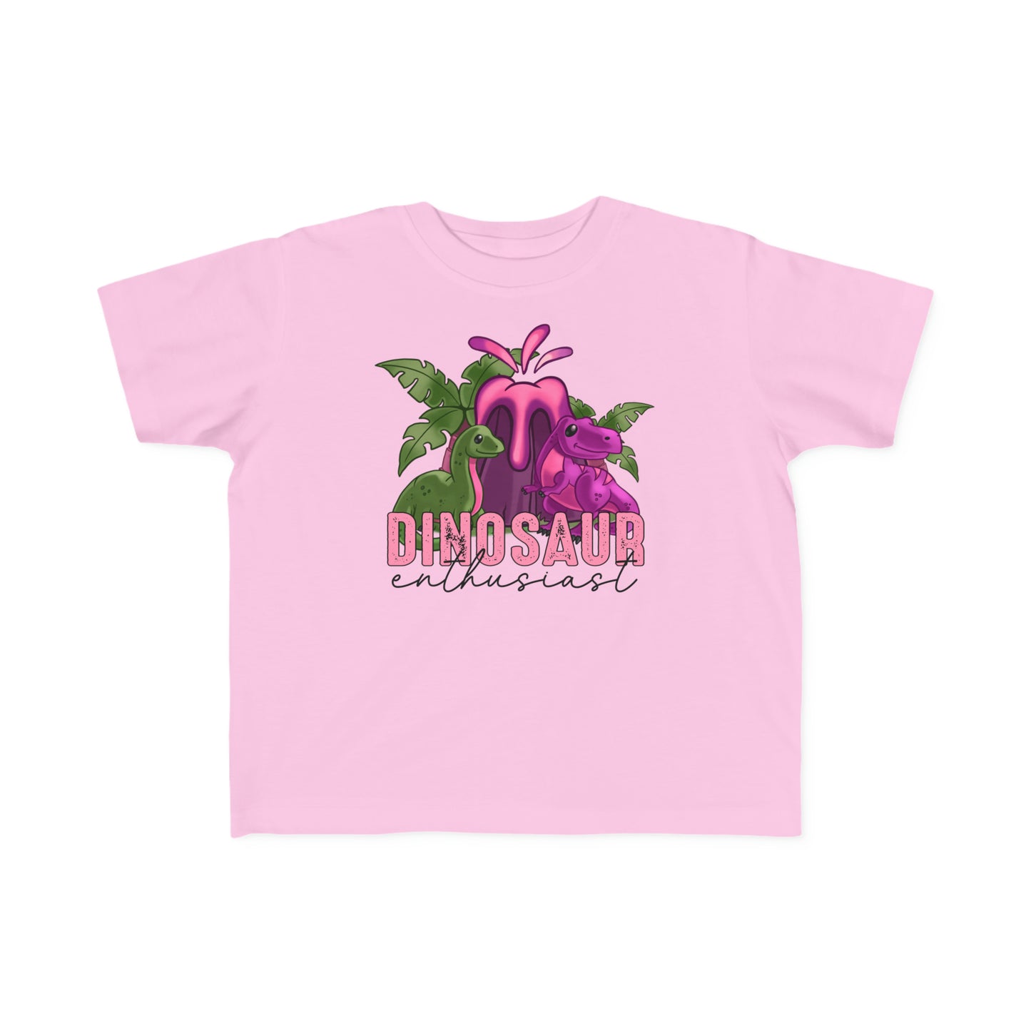 Toddler's Pink Dinosaur Enthusiast Tee