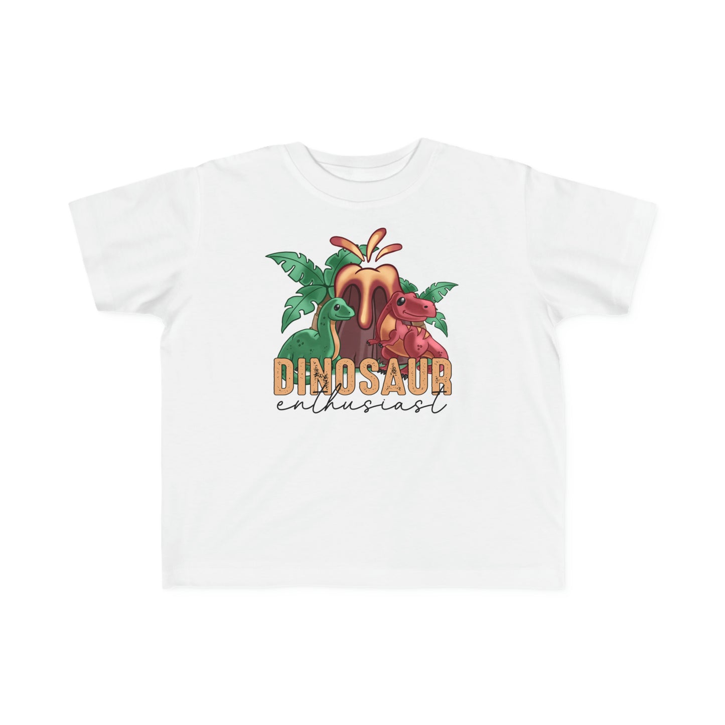 Toddler's Red Dinosaur Enthusiast Tee