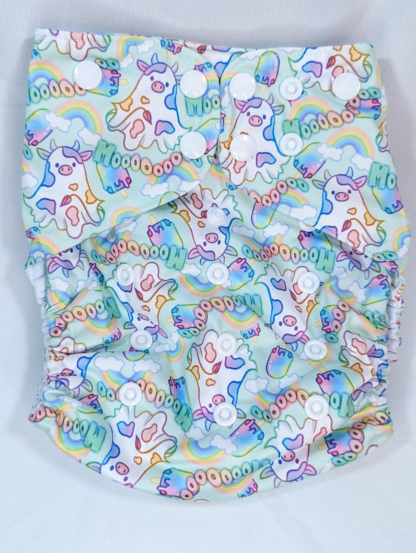 Rainbowsaurus - ECOsaurus Fit - It Builds Character - Rainbow MooCow