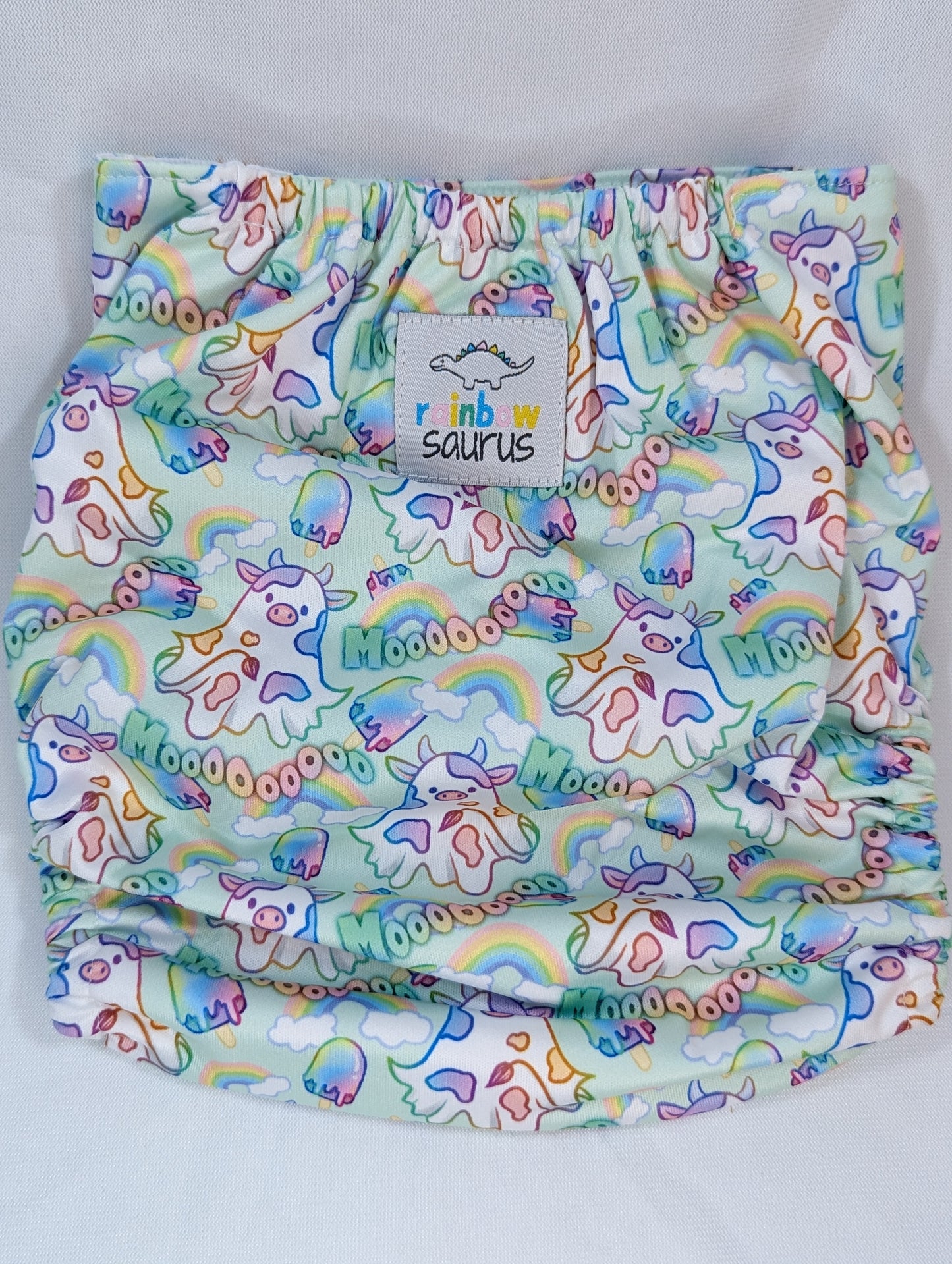 Rainbowsaurus - ECOsaurus Fit - It Builds Character - Rainbow MooCow