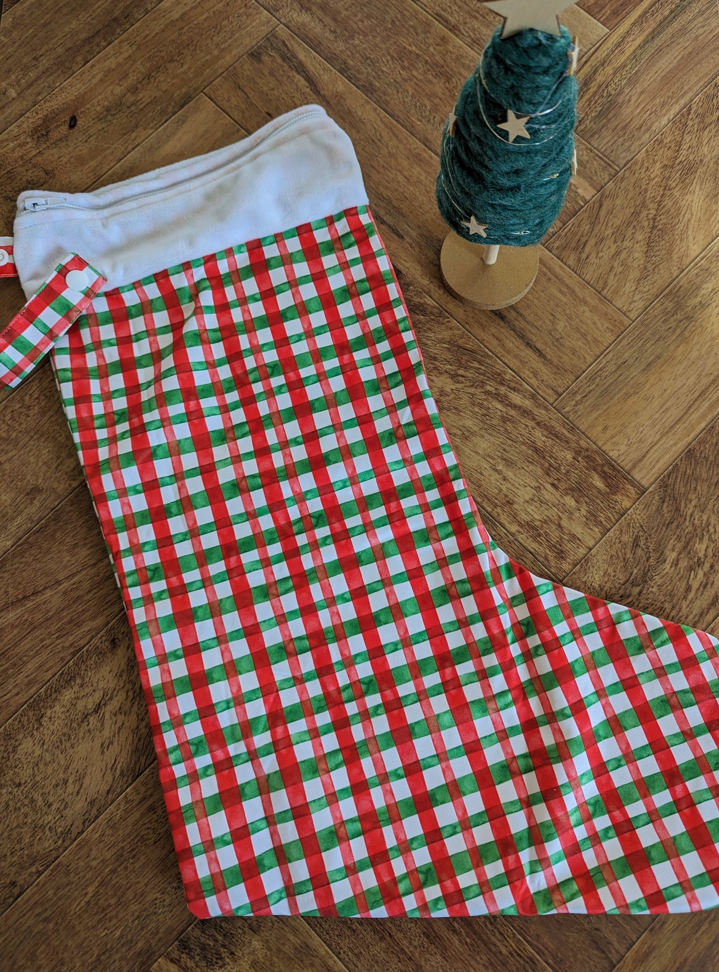 Plaid Christmas Stocking Wetbag