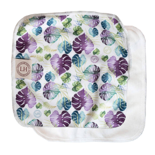 Lighthouse Kids Company | Cloth Diapers | Cloth Nappy - Cloth Wipes | Washcloths - 6 Pack - Leaves