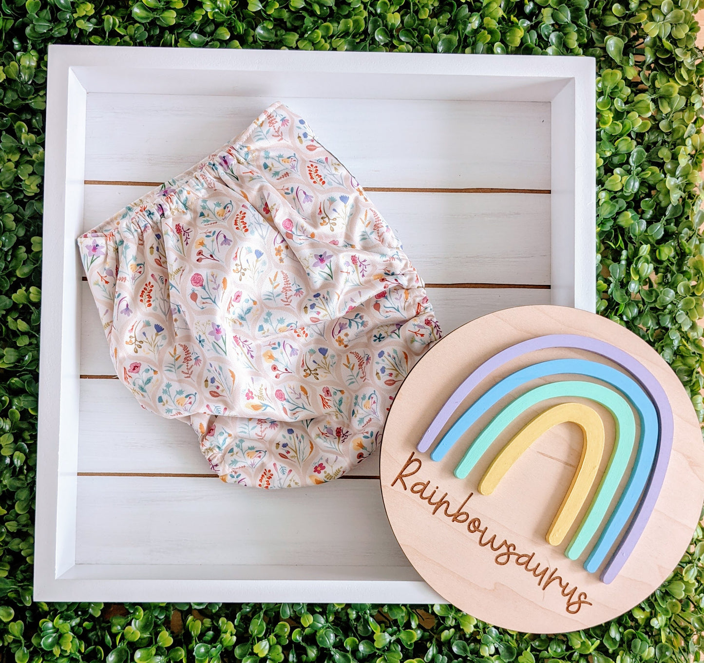 Rainbowsaurus - ECOsaurus Fit - Secret Garden - Floral Tiles