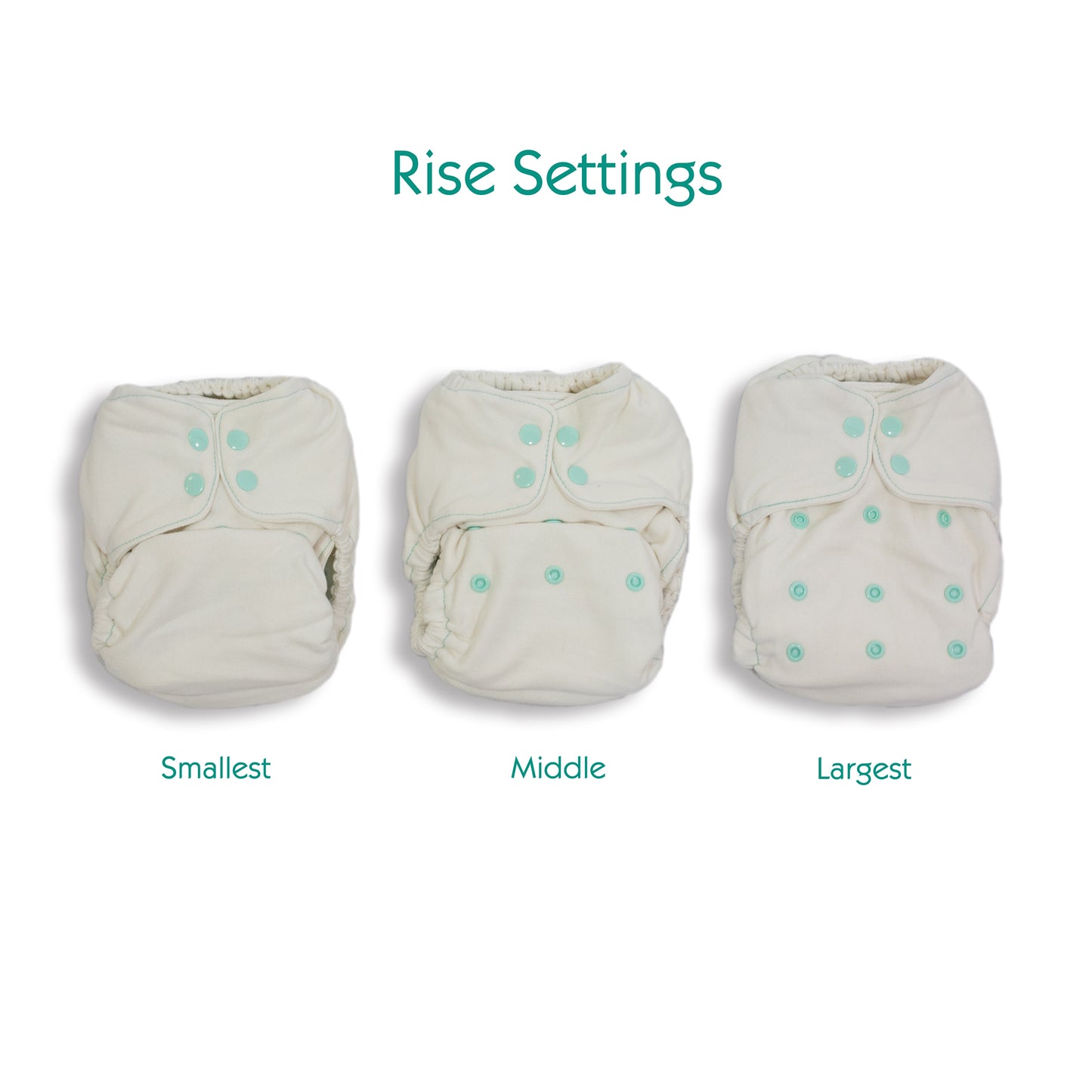 Thirsties Snap Natural One Size Fitted - Moss