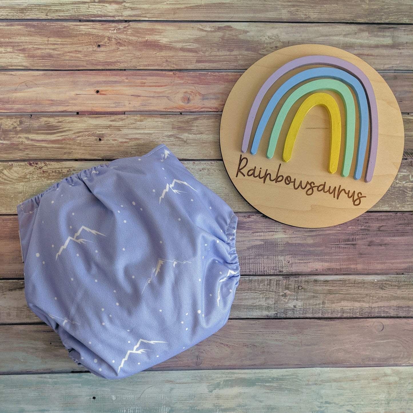 Rainbowsaurus - Cretaceous Fit - Purple Mountains Majesty