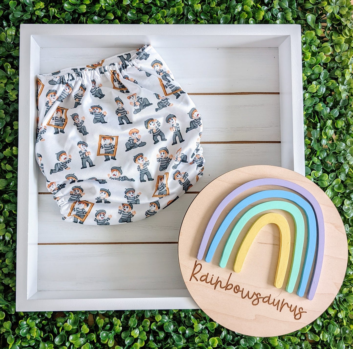 Rainbowsaurus - ECOsaurus Fit - Black and White - Pantomime