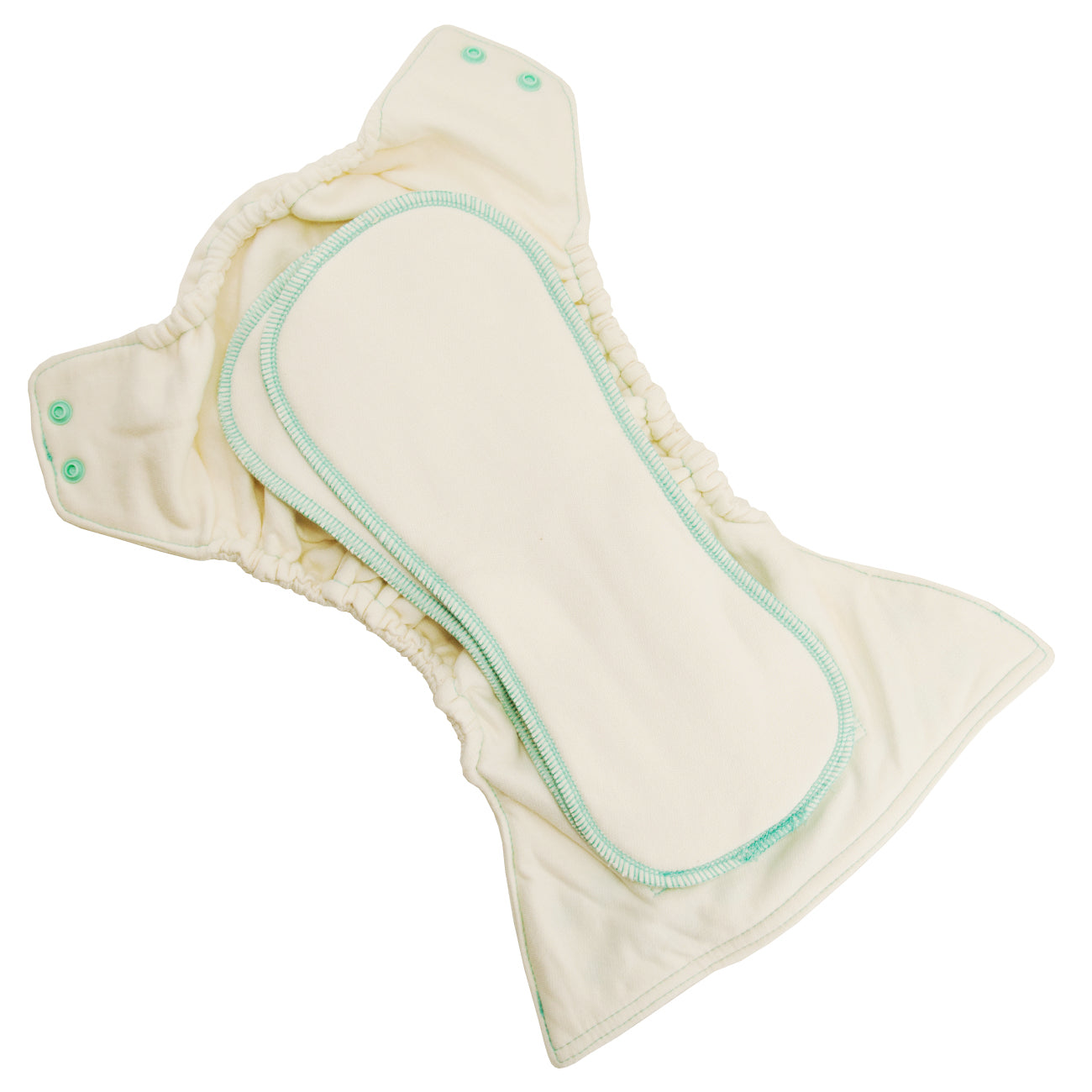 Thirsties Snap Natural One Size Fitted - Moss