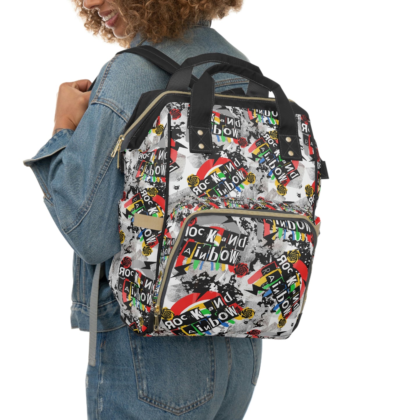Made to Order - Rock and Rainbow - Multifunctional Diaper Backpack