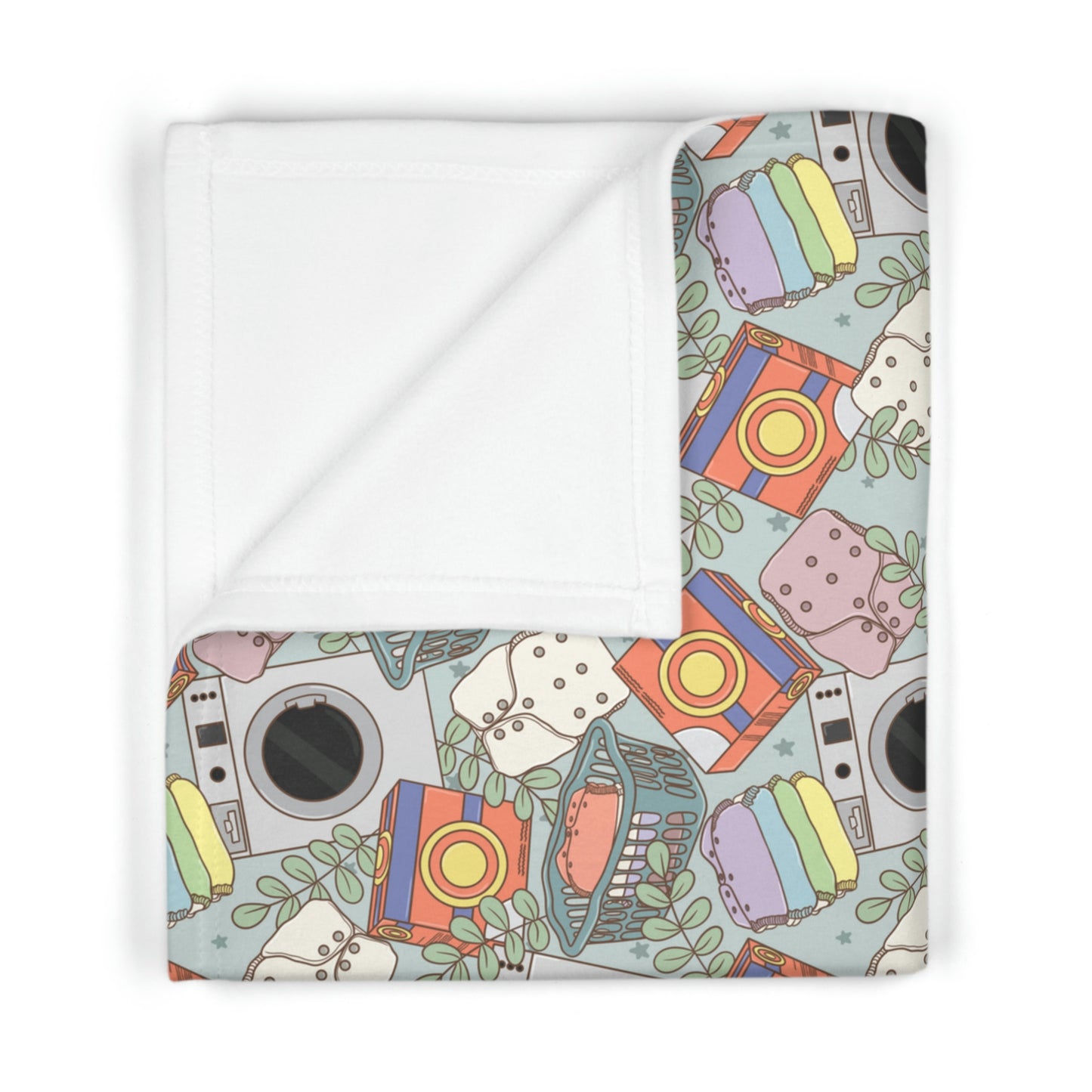 Diaper Laundry Soft Fleece Baby Blanket