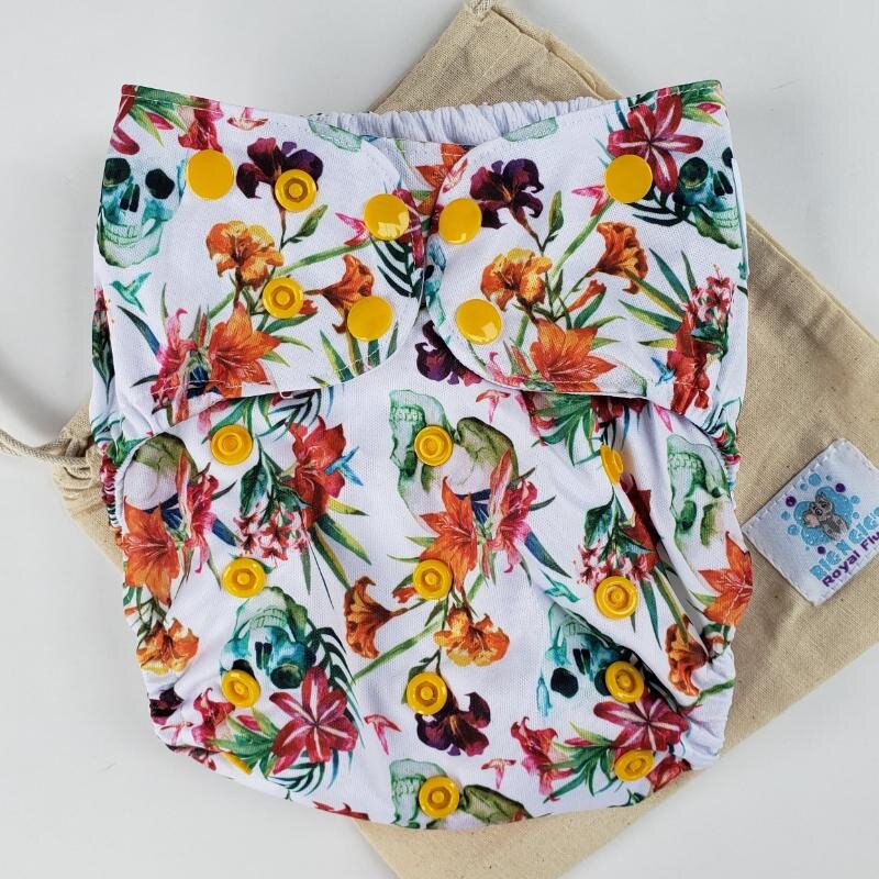 Rig n Gig - Pocket Diaper - Tropical Skulls