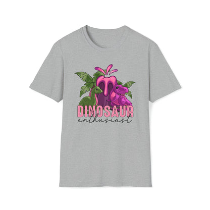 Pink Dinosaur Enthusiast T-Shirt