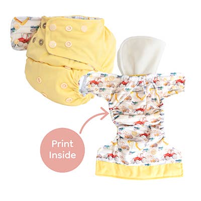Lighthouse Kids Company | Cloth Diapers | Cloth Nappy - Cloth Diaper - All In One - Construction Peekaboo- All Sizes