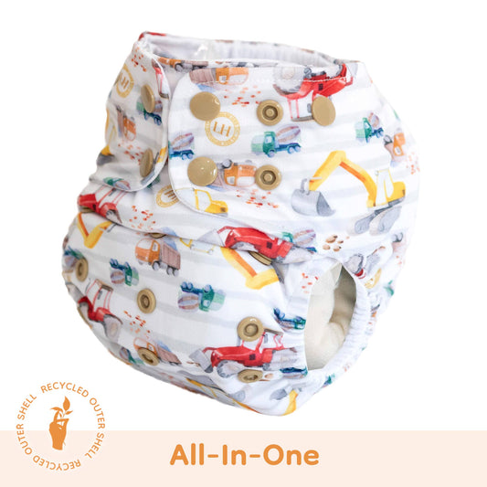 Lighthouse Kids Company | Cloth Diapers | Cloth Nappy - Cloth Diaper - All In One - Construction - All Sizes