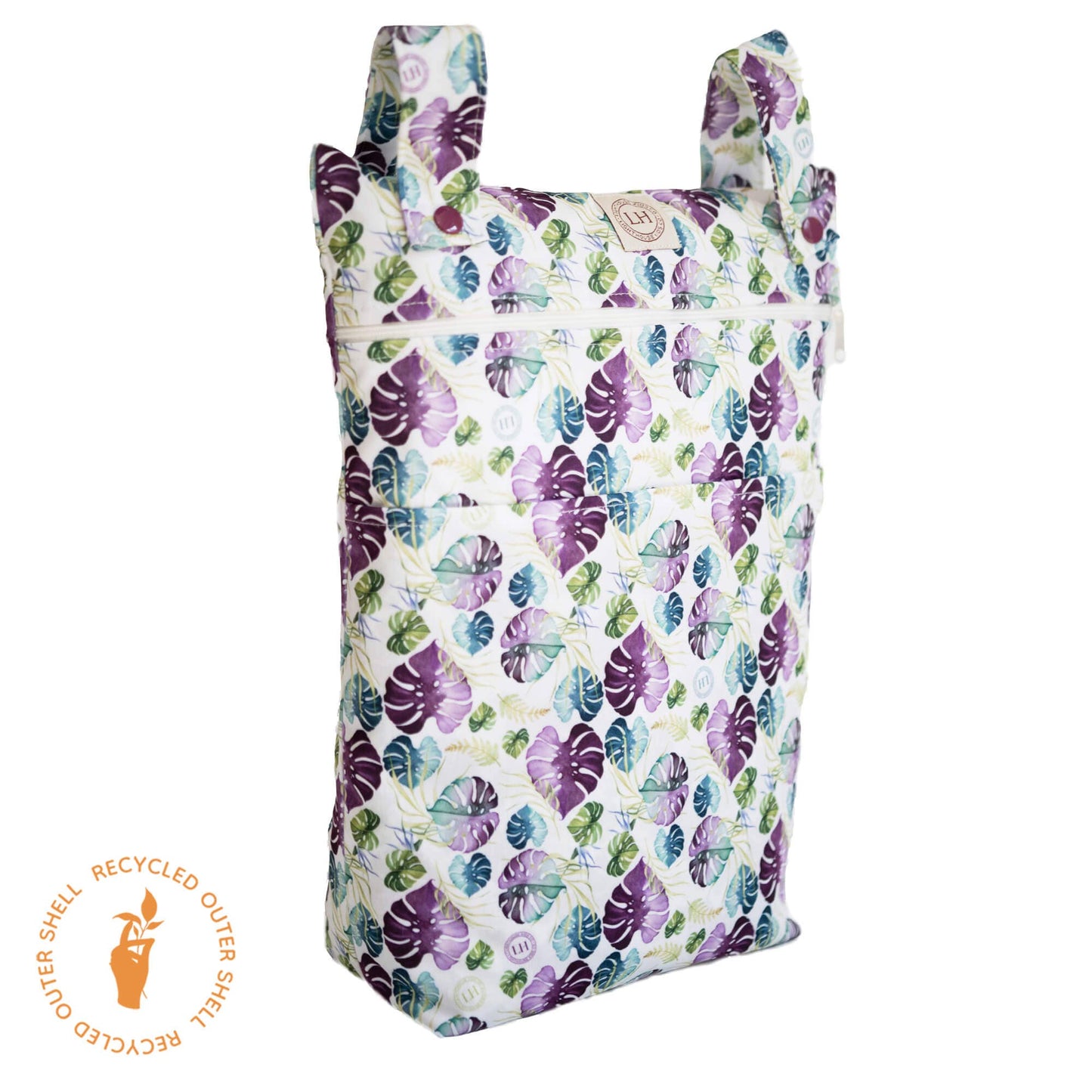 Lighthouse Kids Company | Cloth Diapers | Cloth Nappy - Medium Wet Bag - Two Pocket - Leaves