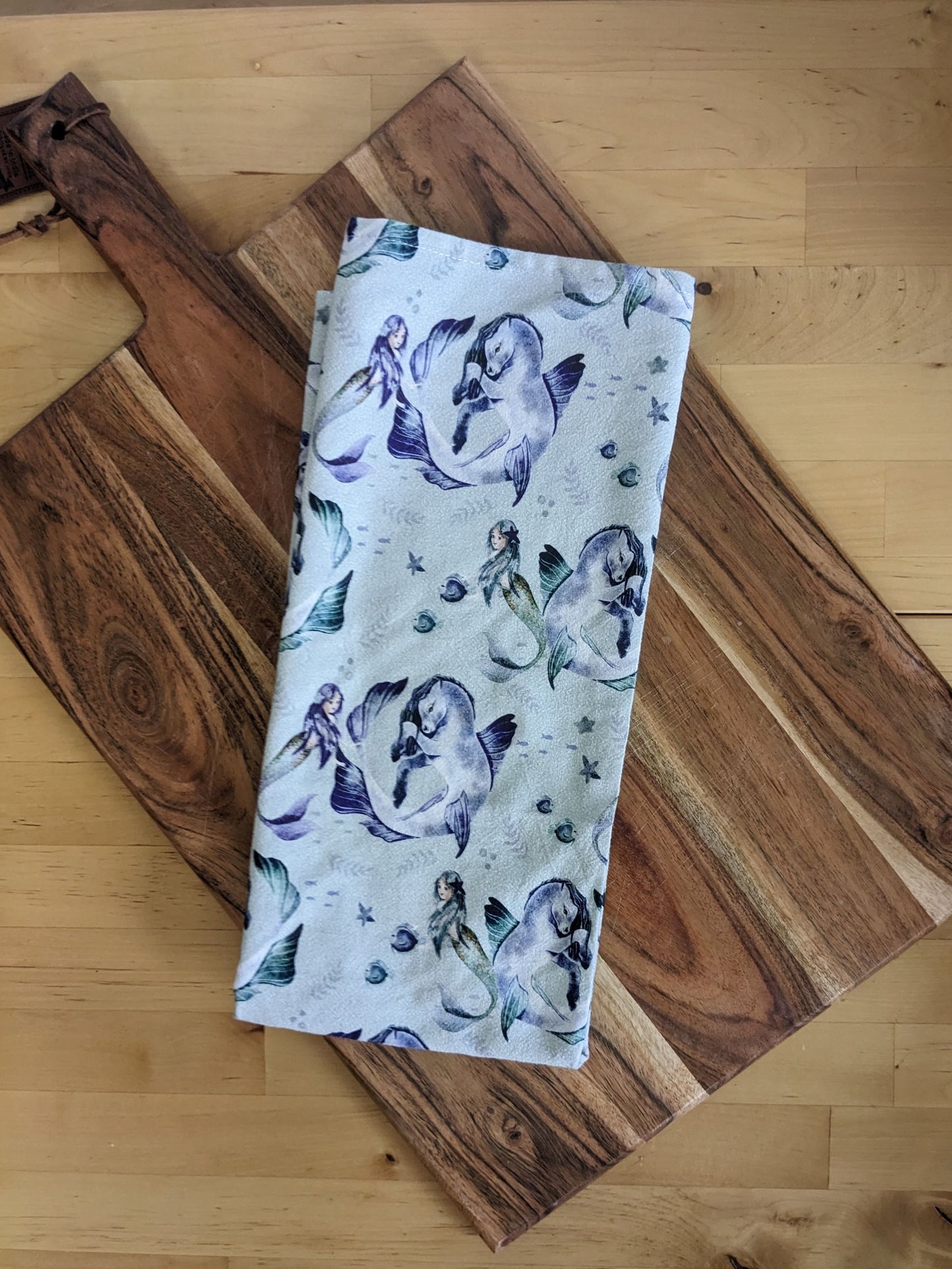 BOOSTER - Flour Sack Towels - Mermaid and Seahorse